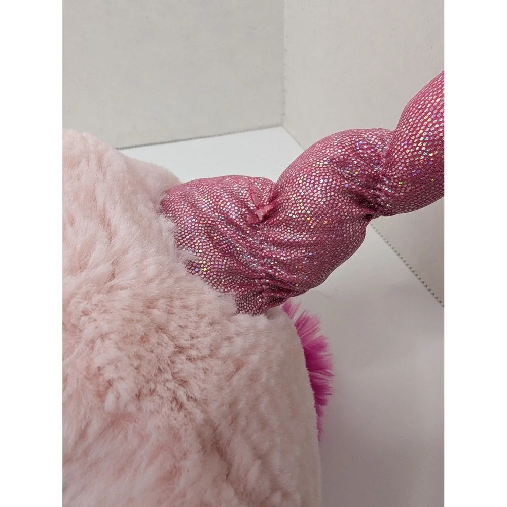 HomeTop Pink‎ Unicorn Plush Hot Water Bottle Cover Glitter Accents Kids 19 inch